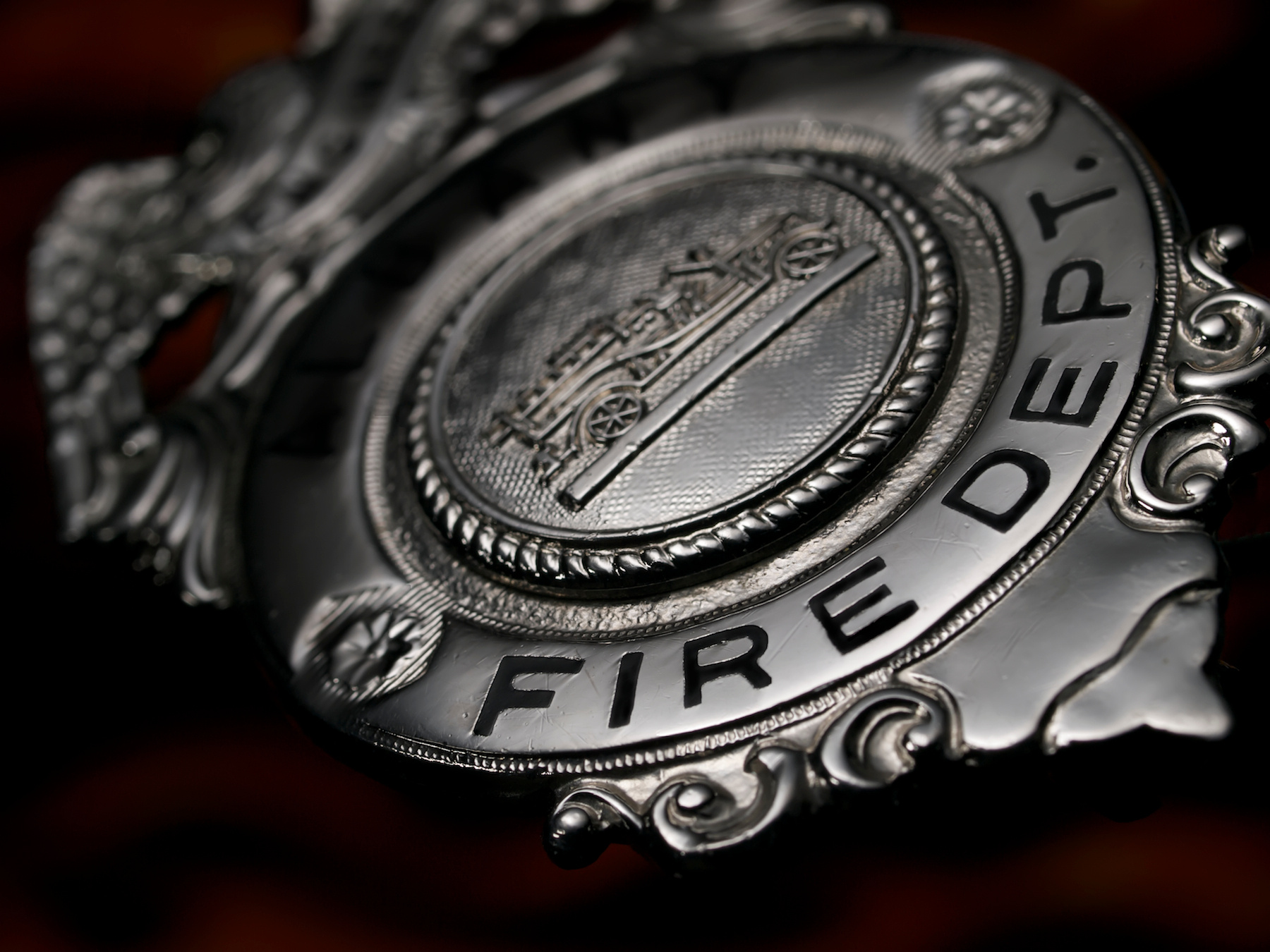 Fire Deptartment Fireman Firefighter firemen metal Badge Silver